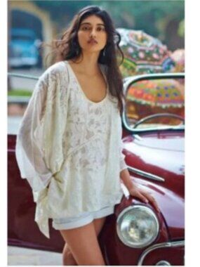 Anthropologie Beyond Vintage Embroidered Lace Kimono – Size XS/Small